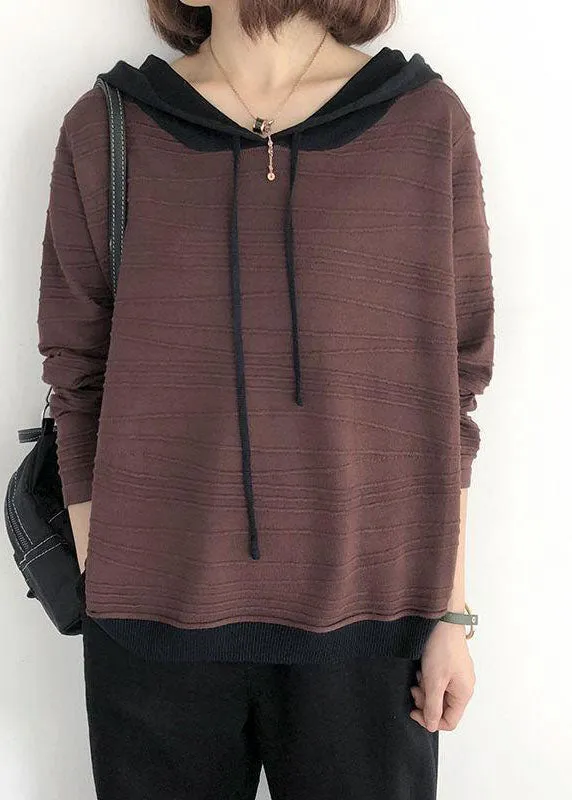 Women's Oversized Sweatshirt Khaki Cotton Hooded Drawstring sold by Hensley London product image thumbnail 4