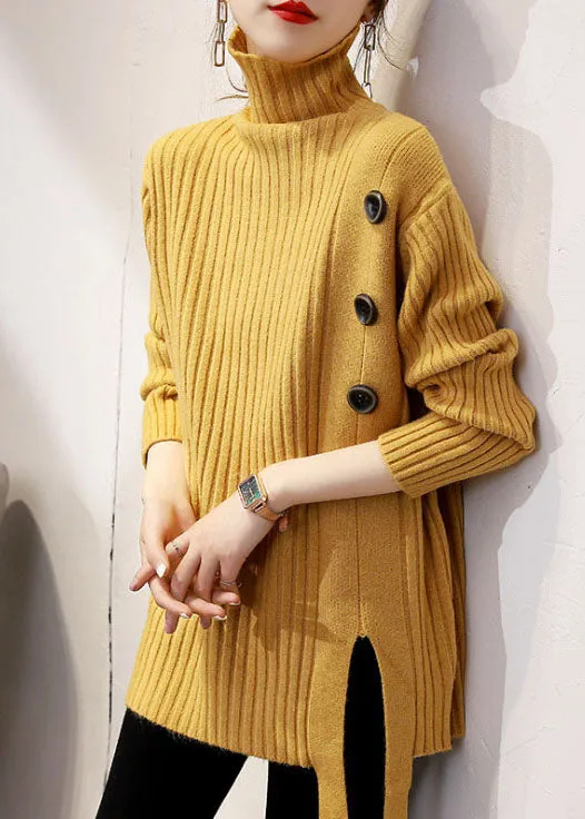 Women's Knit Sweater Khaki Turtleneck Polyester sold by Hensley London product image thumbnail 2