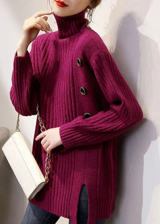 Women's Knit Sweater Khaki Turtleneck Polyester sold by Hensley London product image thumbnail 3