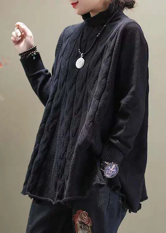 Women's Knit Sweater Khaki Turtleneck Casual sold by Hensley London product image thumbnail 3