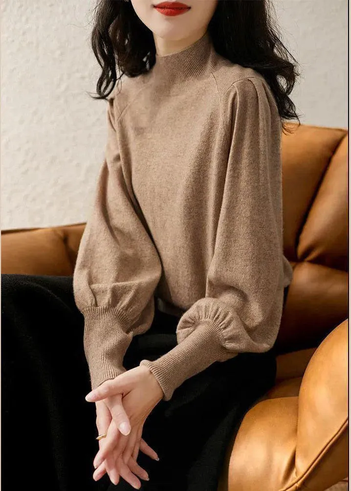 Women's Knit Sweater Khaki Patchwork Winter sold by Hensley London product image thumbnail 2