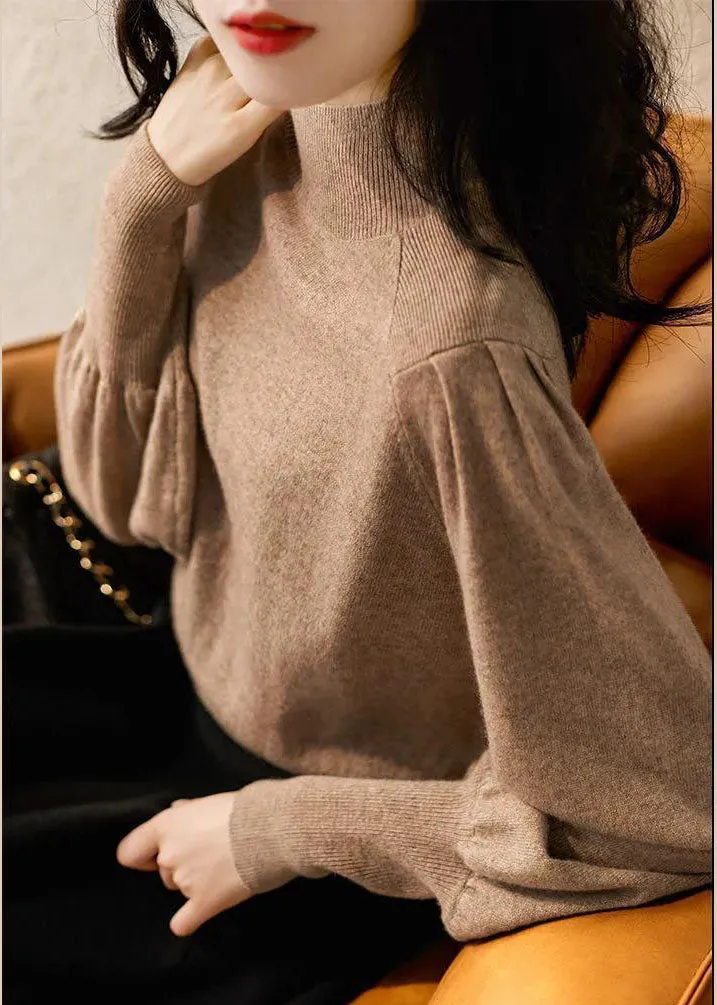 Women's Knit Sweater Khaki Patchwork Winter sold by Hensley London product image thumbnail 3