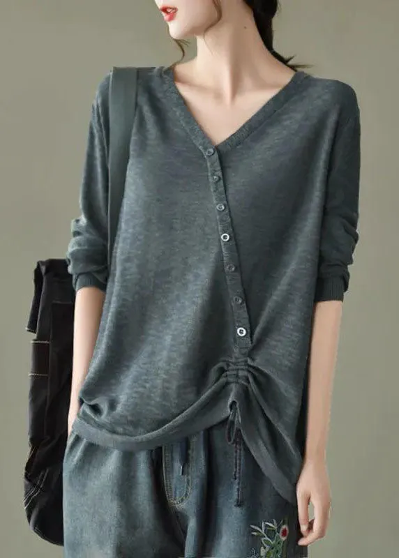 Women's Sweater Navy Knit Cotton sold by Hensley London product image thumbnail 3