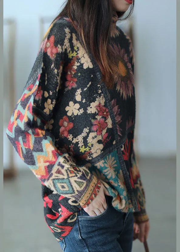 Women's Sweater Black Turtle Neck Mink Hair Knitted sold by Hensley London product image thumbnail 4