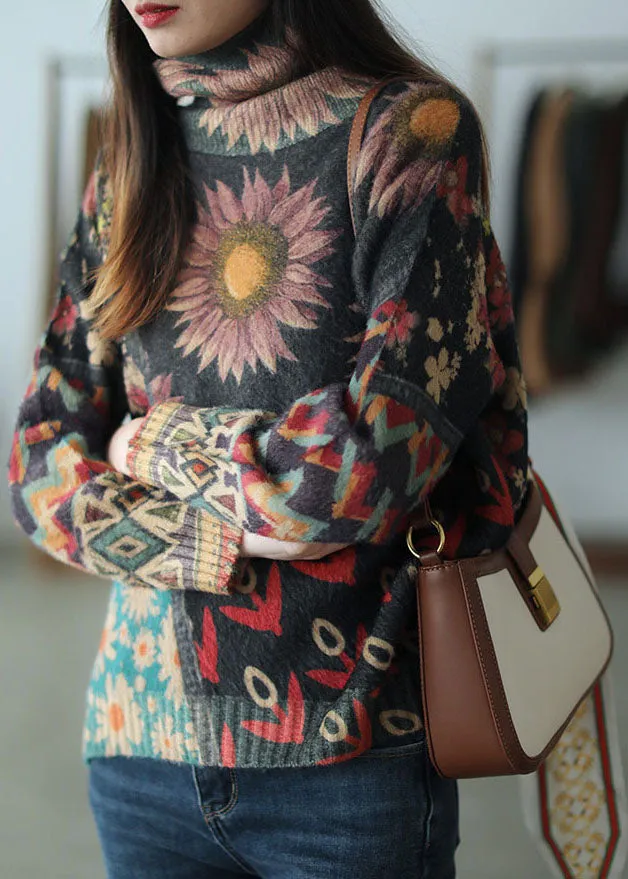 Women's Sweater Black Turtle Neck Mink Hair Knitted sold by Hensley London product image thumbnail 3