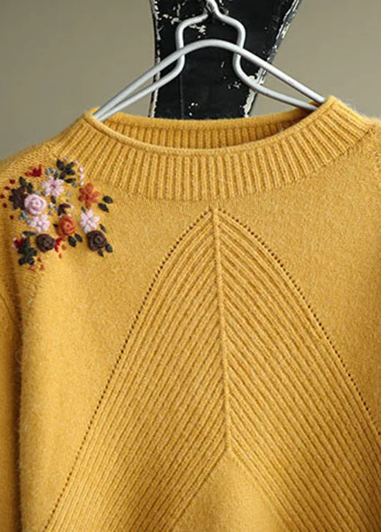 Women's Sweater Yellow Floral Knit sold by Hensley London product image thumbnail 4