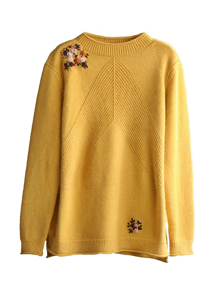 Women's Sweater Yellow Floral Knit sold by Hensley London product image thumbnail 5