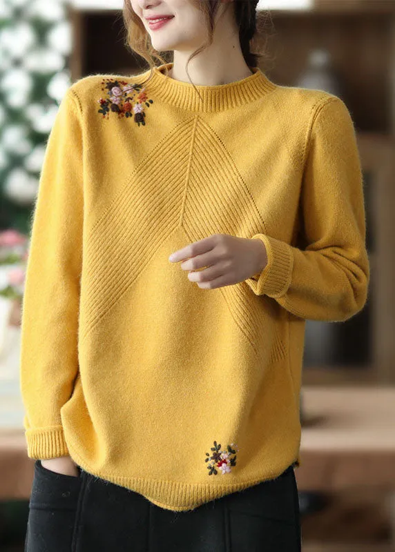 Women's Sweater Yellow Floral Knit sold by Hensley London product image thumbnail 2