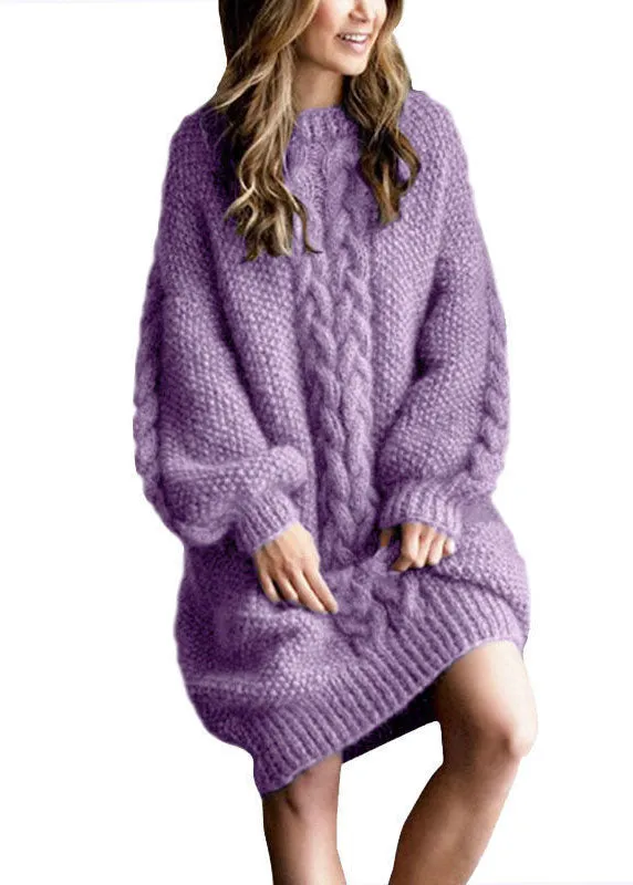 Women's Sweater Dress Pink Knit Plus Size Comfort sold by Hensley London product image thumbnail 2