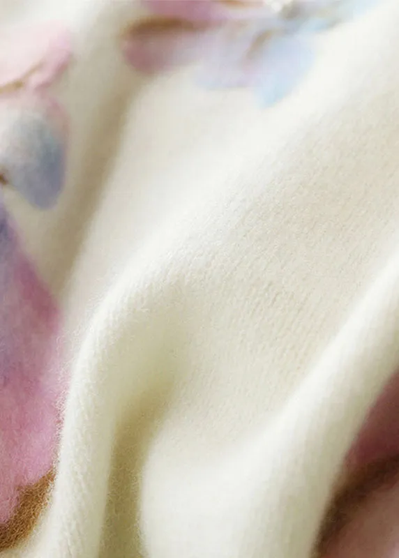 Women's Sweater White O Neck Pearl Patchwork sold by Hensley London product image thumbnail 5