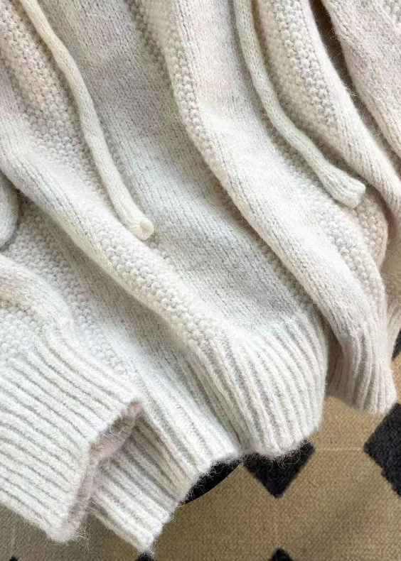 Women's Sweater Apricot Hooded Cotton Knit sold by Hensley London product image thumbnail 4