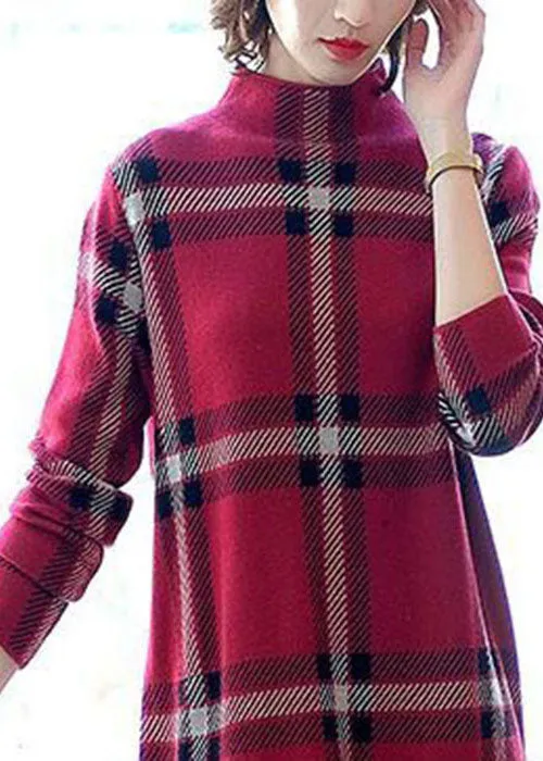 Women's Sweater Dress Red Knit Long Sleeve sold by Hensley London product image thumbnail 5