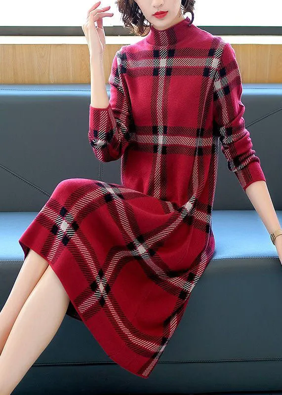 Women's Sweater Dress Red Knit Long Sleeve sold by Hensley London product image thumbnail 3