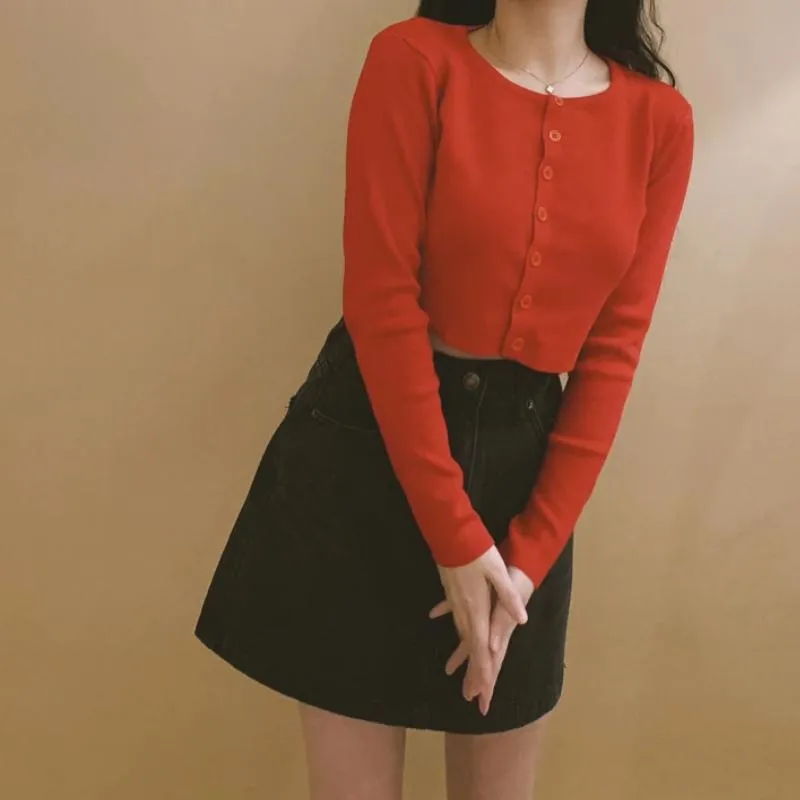 Women's Crop Top Cardigan White Polyester Blend sold by Hensley London product image thumbnail 3