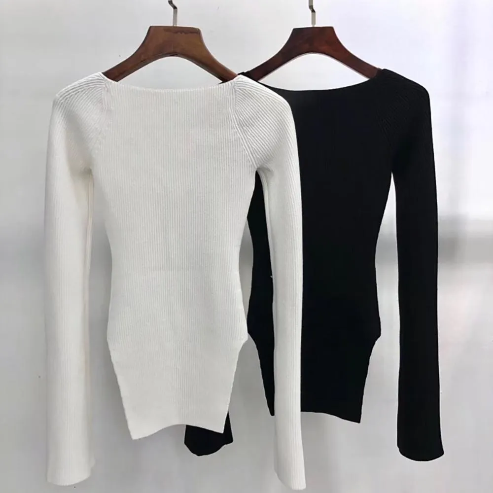 Women's Sweater Long Sleeve Square Collar Viscose Acrylic sold by Hensley London product image thumbnail 4