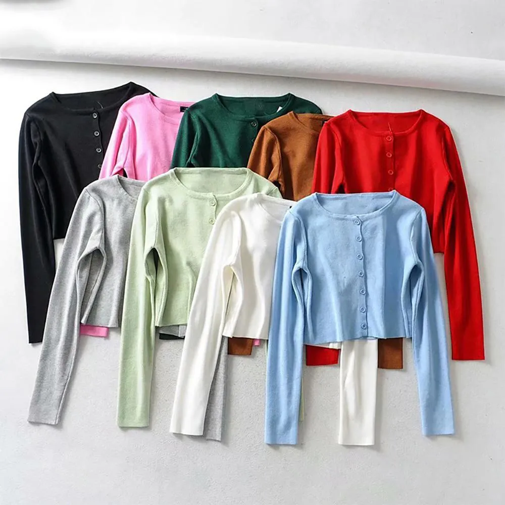 Women's Cropped Cardigan White Cotton Blend sold by Hensley London product image thumbnail 5