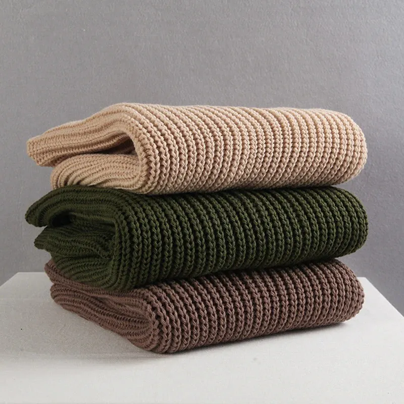 Women's Turtleneck Pullover Sweater Beige Cotton Blend sold by Hensley London product image thumbnail 3