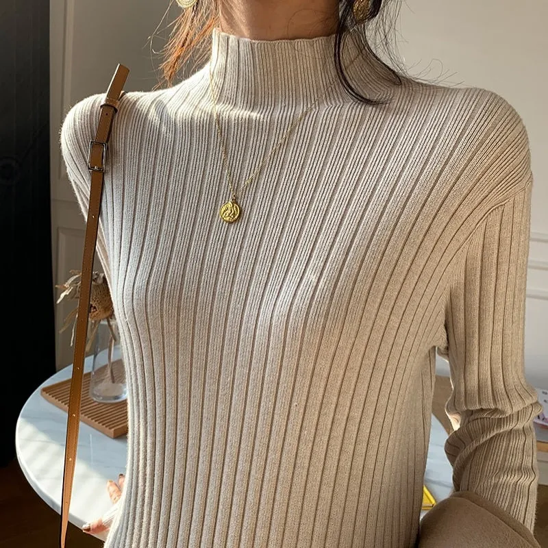 Women's Maxi Sweater Dress Black Knitted Turtleneck sold by Hensley London product image thumbnail 2