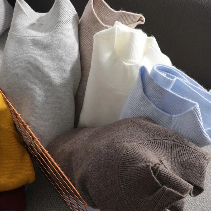 Women's Slim Fit Black Turtleneck Sweater Cotton sold by Hensley London product image thumbnail 5