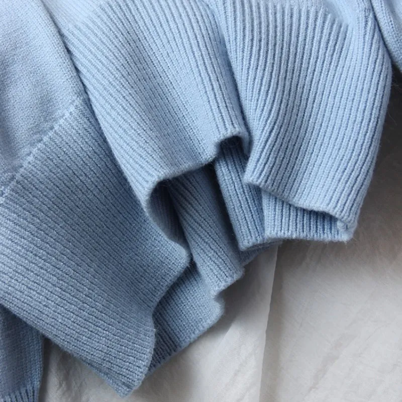 Women's Oversized Pullover Sweater Gray Polyester Acrylic sold by Hensley London product image thumbnail 4