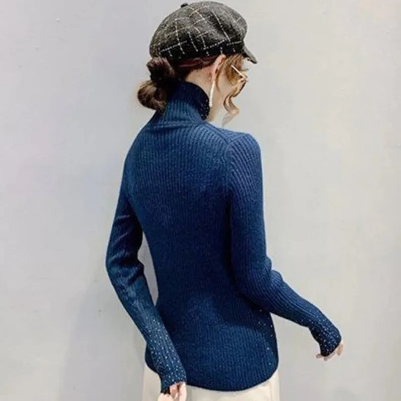 Women's Turtleneck Sweater Black Knitted sold by Hensley London product image thumbnail 3