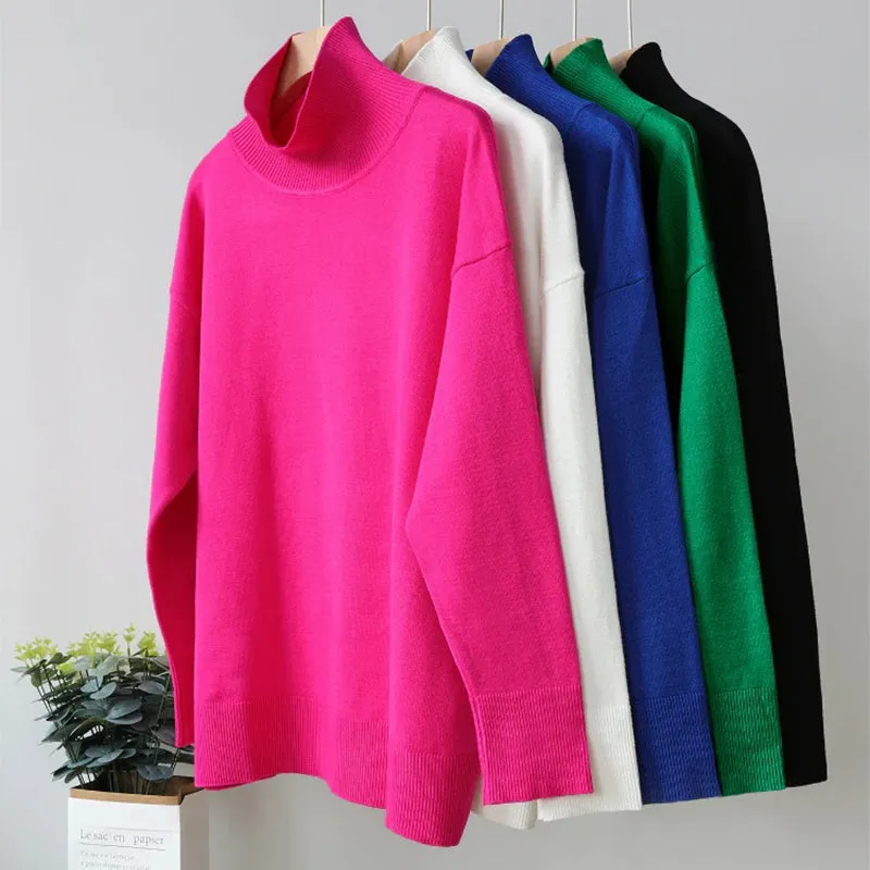 Women's Turtle Neck Sweater Bright Color Polyester sold by Hensley London product image thumbnail 4