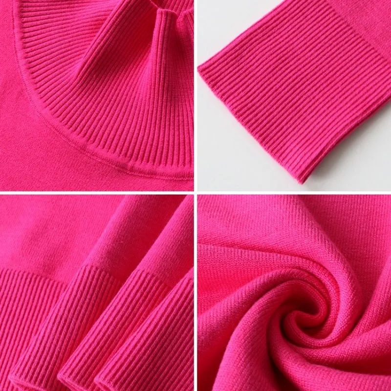 Women's Turtle Neck Sweater Bright Color Polyester sold by Hensley London product image thumbnail 5