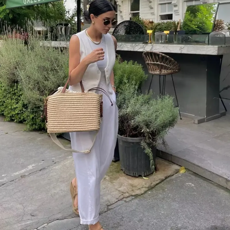 Women's Black Vest Deep V-Neck Polyester with Pockets sold by Hensley London product image thumbnail 5