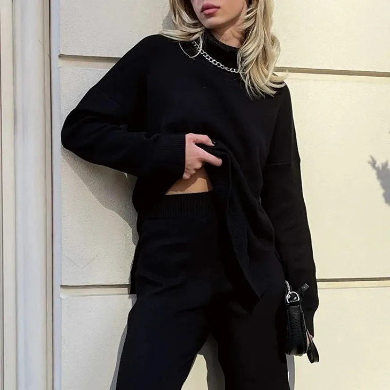 Women's Oversized Turtleneck Sweater Gray Acrylic sold by Hensley London product image thumbnail 3