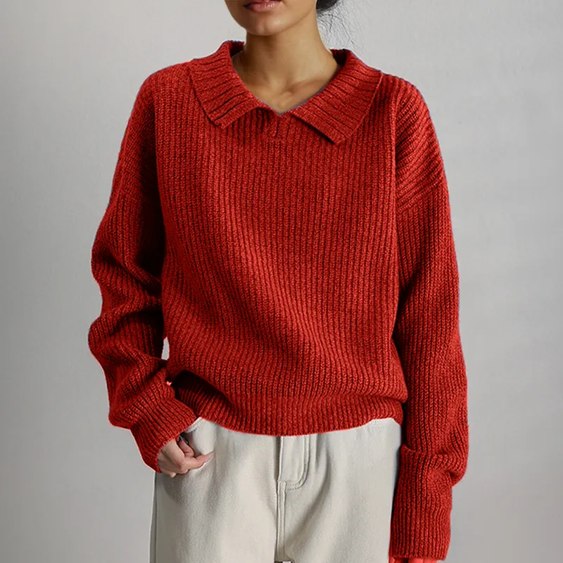 Women's Oversized Sweater Blue Acrylic Blend sold by Hensley London product image thumbnail 4