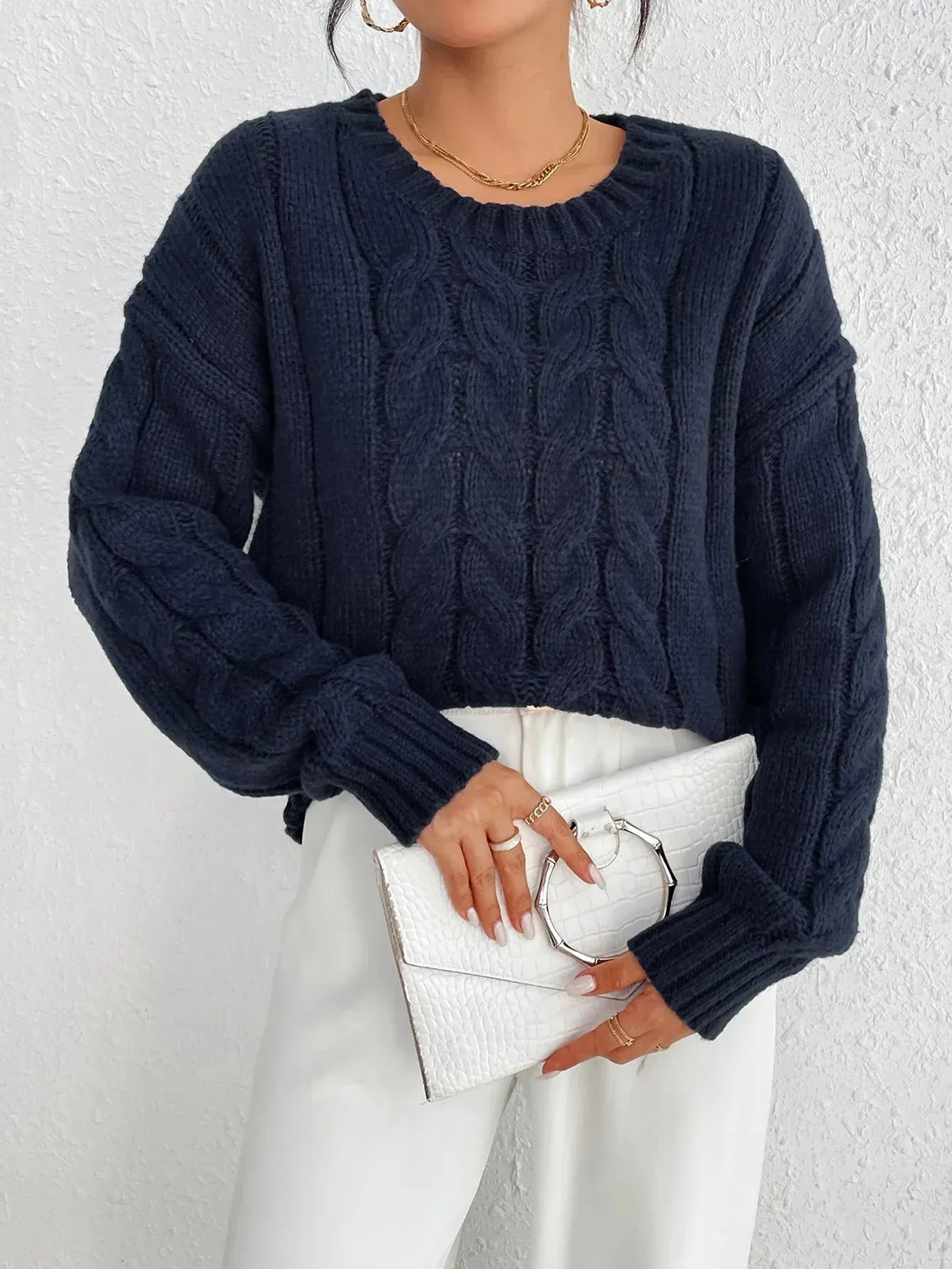 Women's Cozy Twisted Pullover Sweater sold by Hensley London product image thumbnail 2