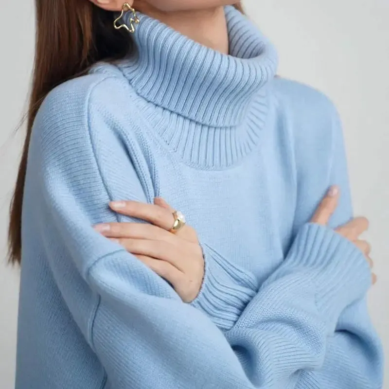 Women's Oversized Turtleneck Knit Sweater for Cozy Style sold by Hensley London product image thumbnail 3