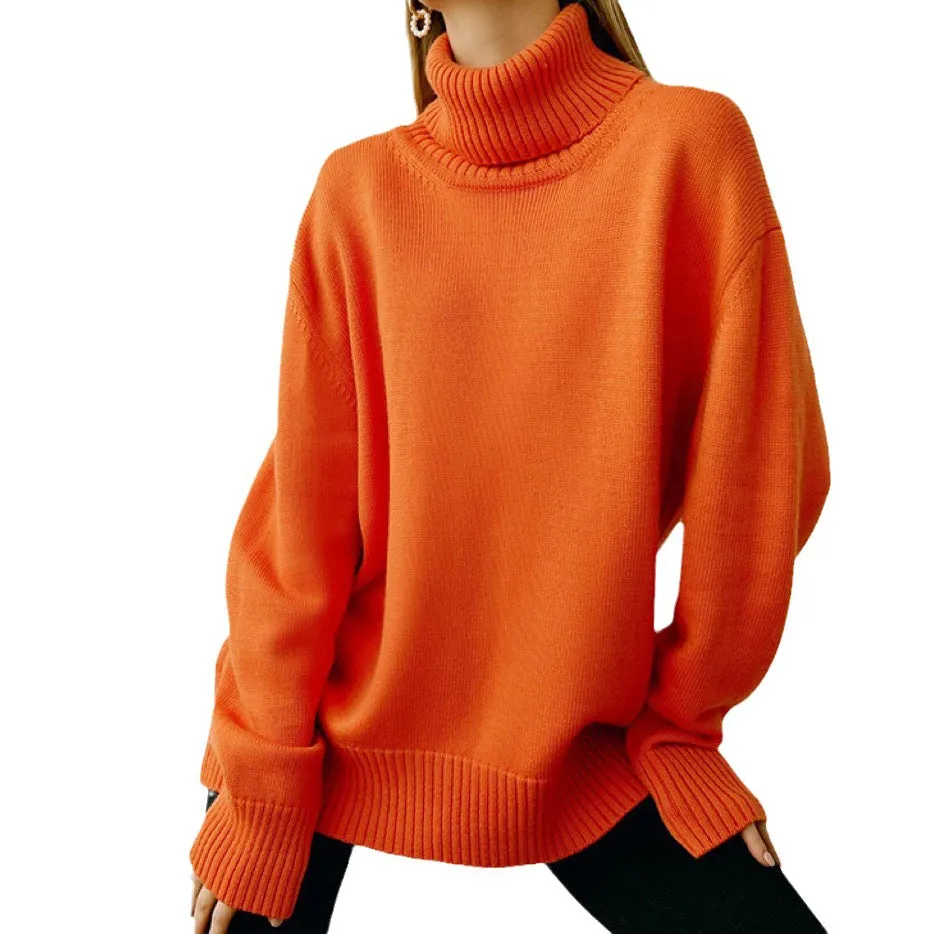 Women's Oversized Turtleneck Knit Sweater for Cozy Style sold by Hensley London product image thumbnail 4