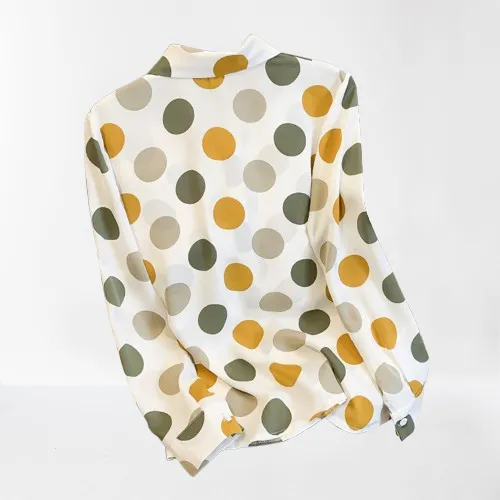 Playful Polka Dot Button-Up Shirt for Women sold by Hensley London product image thumbnail 2