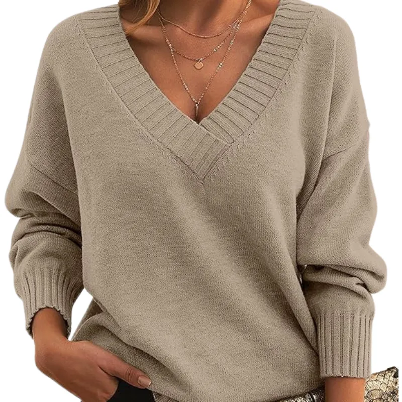 Women's Sweater V-Neck Soft Knit Elegant Everyday Wear sold by Hensley London