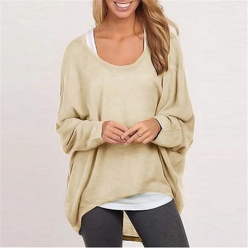 Women's Oversized Knit Sweater - Tunic Length Long Sleeve Casual Top sold by Hensley London product image thumbnail 3