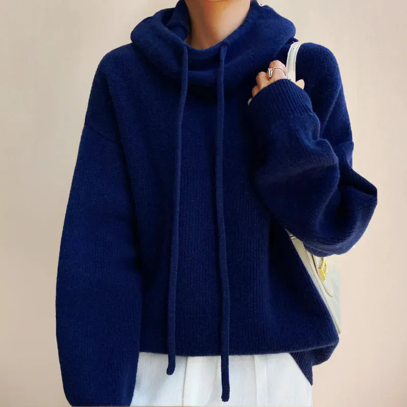 Women's Oversized Turtleneck Sweater - Cozy Wool Blend with Dropped Shoulders sold by Hensley London product image thumbnail 4