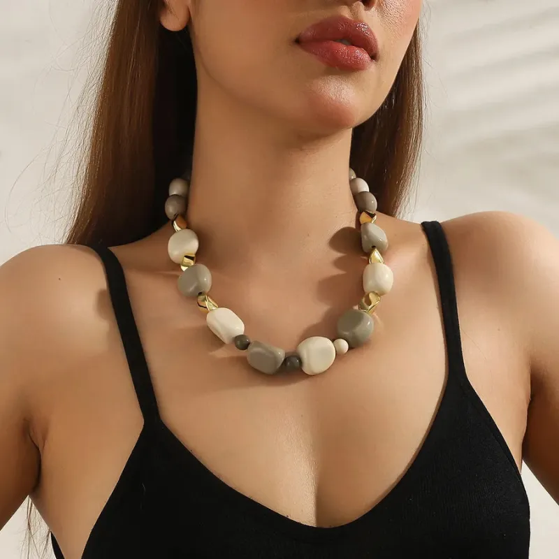 Women's Necklace Geometric Cold Style Acrylic sold by Hensley London