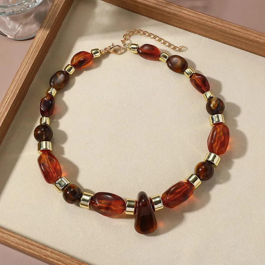 Unisex Beaded Necklace Multicolor Acrylic Geometric Design sold by Hensley London product image thumbnail 3