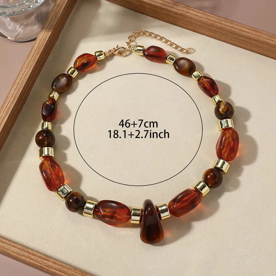 Unisex Beaded Necklace Multicolor Acrylic Geometric Design sold by Hensley London product image thumbnail 4