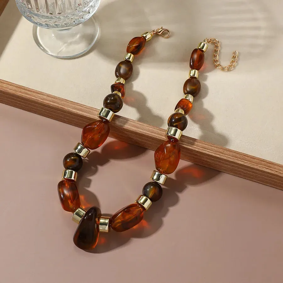 Unisex Beaded Necklace Multicolor Acrylic Geometric Design sold by Hensley London product image thumbnail 2