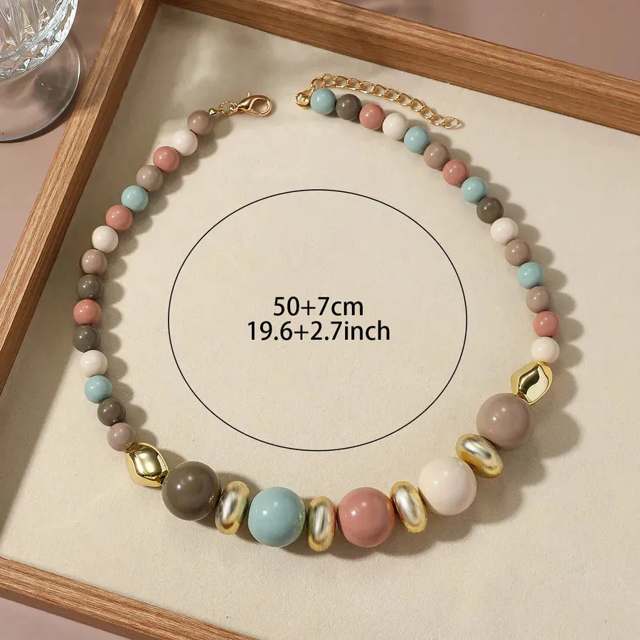 Women's Beaded Necklace Colorful Acrylic Geometric sold by Hensley London product image thumbnail 4