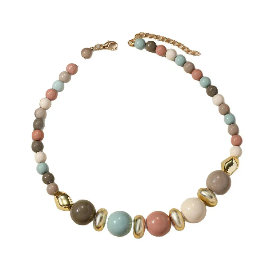 Women's Beaded Necklace Colorful Acrylic Geometric sold by Hensley London product image thumbnail 5