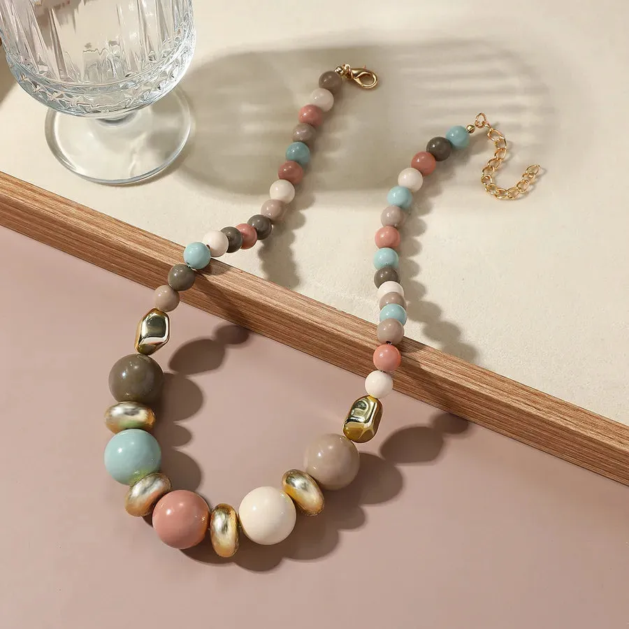 Women's Beaded Necklace Colorful Acrylic Geometric sold by Hensley London product image thumbnail 2