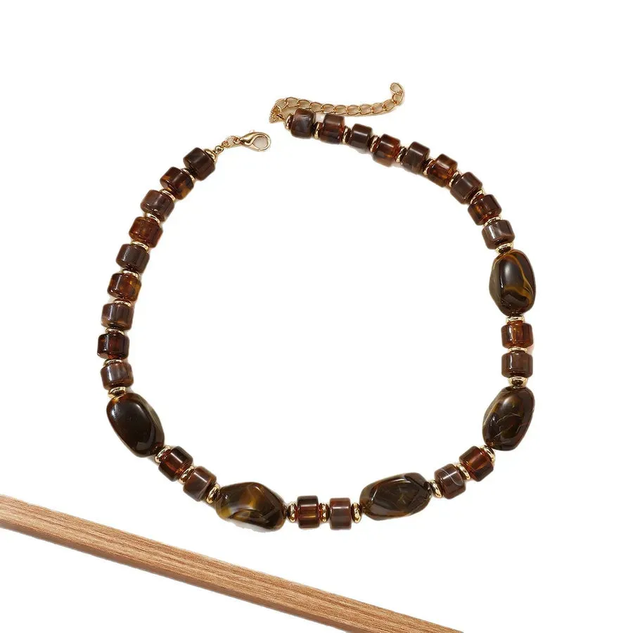 Women's Necklace Coffee Acrylic Geometric Minimalist Design sold by Hensley London product image thumbnail 5