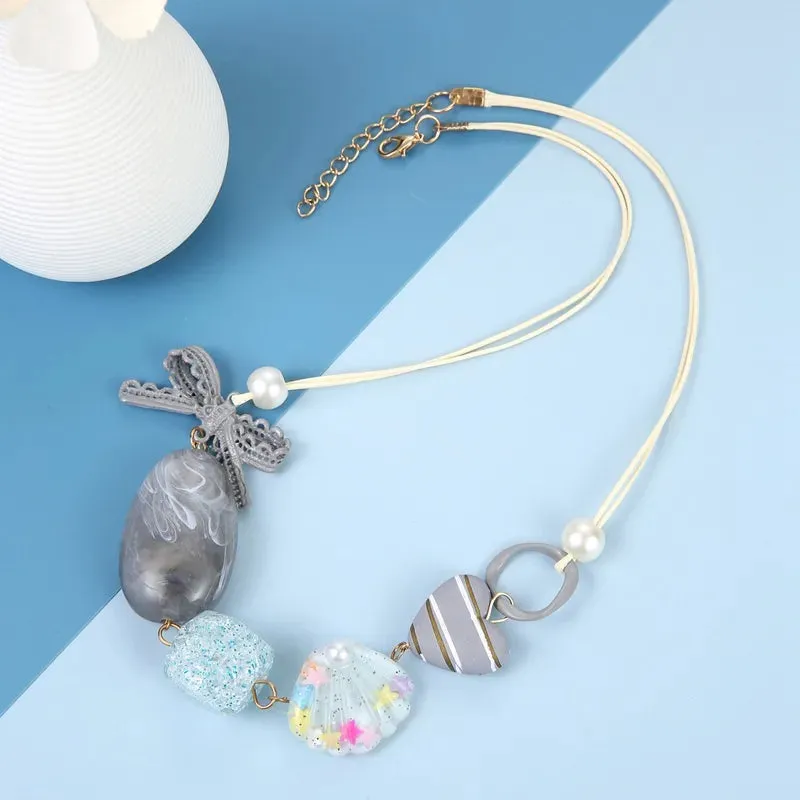 Women's Pendant Necklace Retro Beaded Shell Handmade Bohemian sold by Hensley London product image thumbnail 4