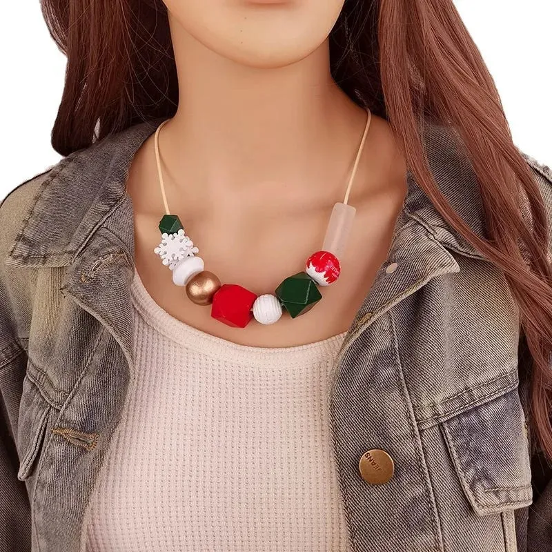 Women's Pendant Necklace Snowflake Wooden Geometric Design sold by Hensley London product image thumbnail 5