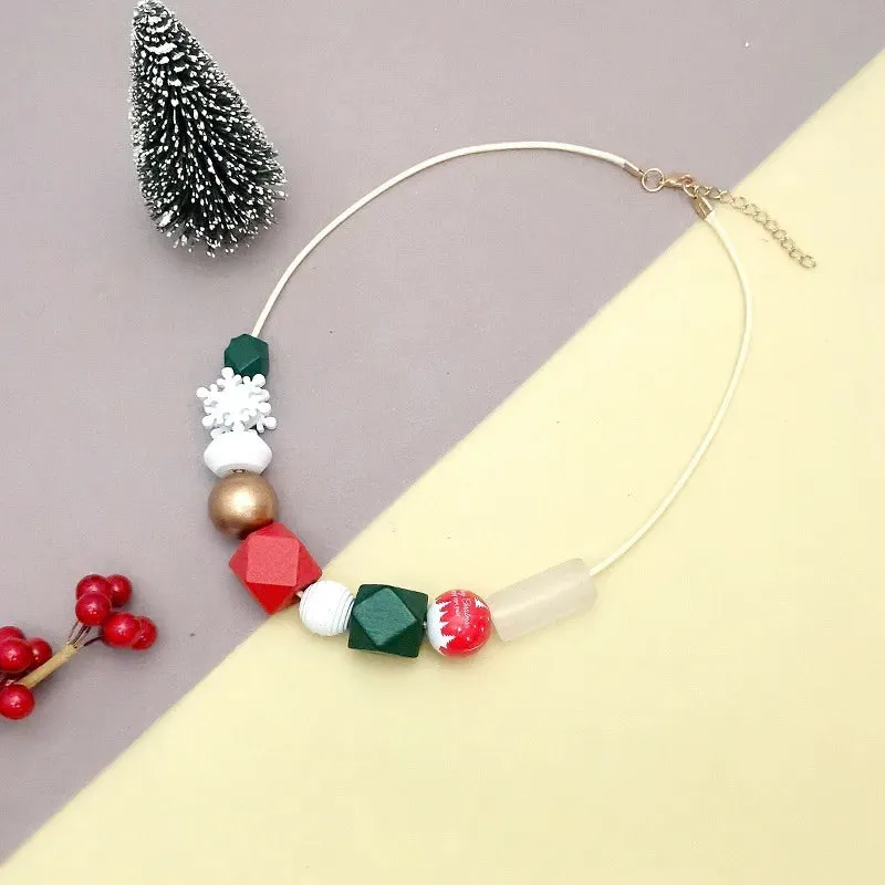 Women's Pendant Necklace Snowflake Wooden Geometric Design sold by Hensley London product image thumbnail 2