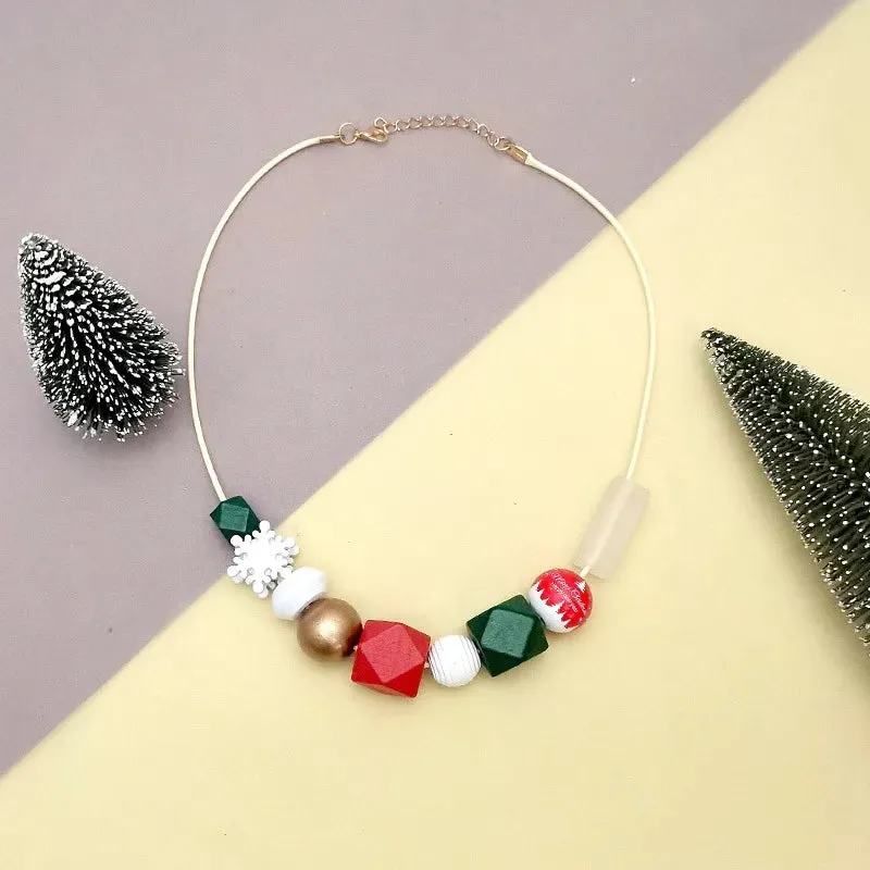 Women's Pendant Necklace Snowflake Wooden Geometric Design sold by Hensley London product image thumbnail 3