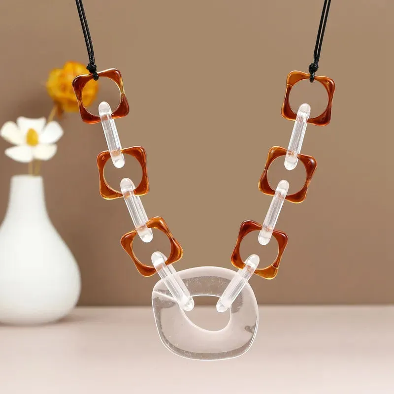 Women's Pendant Necklace Geometric Acrylic Handmade sold by Hensley London product image thumbnail 4